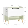 Sobuy Houten Kinderspeelgoedkist, Speelgoedkist Met Klapdeksel, Speelgoedorganizer Voor Kinderkamer Met 1 Open Vak 60 X 34 X 57 Cm, Kmb91-Gr