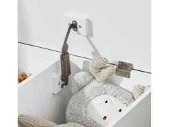 Sobuy Kmb70-W Speelgoedkist Voor Kinderen, Speelgoed Opbergdoos, Opbergkist Met Scharnierend Deksel, Regenboogdesign, Kinderboekenplank