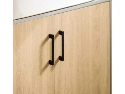 Sobuy Ondergootsteen, Ondergootsteen, Badkamermeubel Met 2 Deuren En 2 Planken, Badkameropbergkast, L60 X D30 X H60 Cm, Grijs En Hout, Bzr133-Ng
