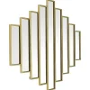 Spiegel In Art-Decostijl Galice - B90 X H120 Cm - Goudkleurig