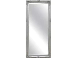 Spiegel Met Lijst Elvire - Eucalyptushout - 60 X 140 Cm - Kleur: Zilver