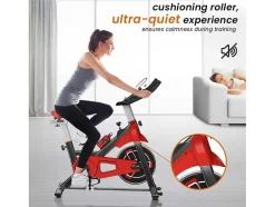 Spin Bike Met Verstelbare Zitting En Stuur, Hometrainer Met Verstelbare Weerstand En Lcd Display