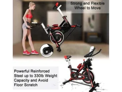 Spin Bike Stationaire Indoor Cycling Bike Met Riemaandrijving 10Kg Vliegwiel