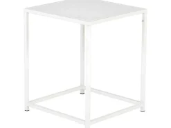 Staal Bijzettafel 38X37 Cm Wit.