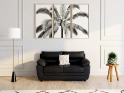 Staande Lamp In Vintage-Stijl - Marmeren Voet En Witte Stoffen Kap - D40 X H160 Cm - Merple
