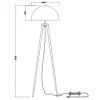 Staande Lamp Op Driepoot Van Metaal - H165 Cm - Zwart En Goudkleurig - Batley
