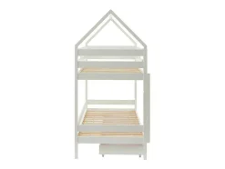 Stapelbed 2 X 90 X 190 Cm - 2 Laden - Grenen - Wit - Chori