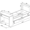 Stapelbed 2 X 90 X 200 Cm - Met Bureau - Kleur: Naturel En Antraciet - Vouani