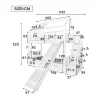Stapelbed 90X200Cm - Grenenhout En Mdf Structuur - Met Glijbaan En Opbergtrap - Een Grote Lade Onder Het Bed - Wit
