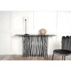 Stone Sidetable 37X130 Cm Glas Zwart Marmor Decor.