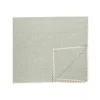 Tafelkleed + 4 Katoenen Servetten - Beige Rand - Groen - 140 X 240 Cm - Loania