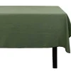 Tafellaken Van Katoen En Linnen Met Zwarte Rand - 170 X 300 Cm - Kaki - Borina
