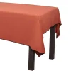 Tafellaken Van Katoen En Linnen Met Zwarte Rand - 170 X 170 Cm - Terracotta - Borina