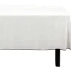 Tafellaken Van Katoen En Linnen Met Zwarte Rand - 170 X 300 Cm - Gebroken Wit - Borina