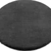 Tapijt Bunny Rond Anthracytkleuring Imitatie Konijnenvacht Cercle 140 Cm