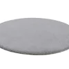 Tapijt Bunny Rond Zilver Imitatie Konijnenvacht Cercle 160 Cm