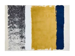 Tapijt Camden - Polyester - 120 X 170 Cm - Mosterdkleur, Marineblauw, Grijs
