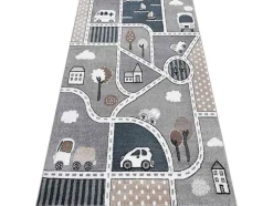 Tapijt Fun Strade Voor Kinderen, Straat, Stad Van Grijs 200X290 Cm