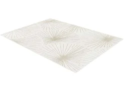 Tapijt Met Afwerking In Goudkleurig Lurex Livno - 120 X 170 Cm - Beige
