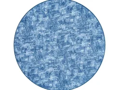 Tapijt Rond Solid Blauw 70 Beton Cercle 150 Cm