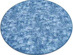 Tapijt Rond Solid Blauw 70 Beton Cercle 150 Cm