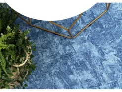 Tapijt Rond Solid Blauw 70 Beton Cercle 150 Cm