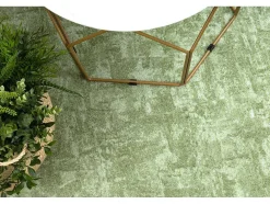 Tapijt Rond Solid Groen 20 Beton Cercle 170 Cm