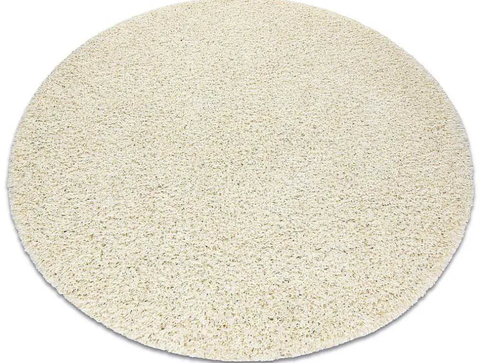 Tapijt Soffi Rond Shaggy 5Cm Creme Cercle 120 Cm