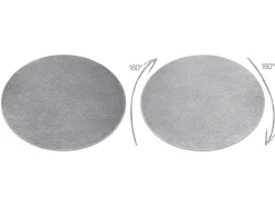 Tapijt Softy Cirkel Uniform, Enkele Kleur Grijs Cercle 200 Cm
