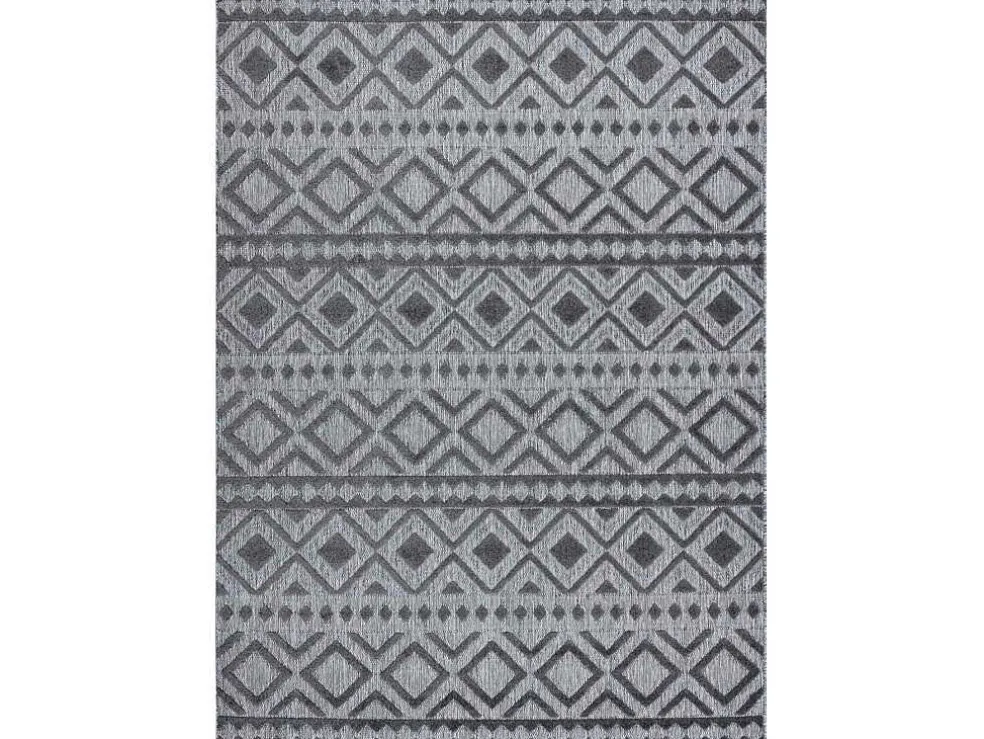 Tapijt Structureel Sole D3852 Boho, Diamanten Plat Geweven, Twee Poolh 200X290 Cm