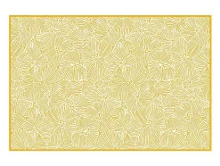 Tapijt Van Vinyl Met Bloemmotieven - 120 X 180 Cm - Geel En Wit - Capucina