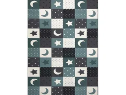 Tapijt Voor Kinderen Stars Sterren, Sterretje , Kinderen, Turkoois / 300X450 Cm