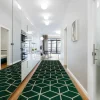 Tapijtloper Emerald Exclusief 1014 Glamour, Stijlvol Kubus Fles Groen 80X400 Cm