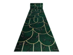 Tapijtloper Emerald Exclusief 1016 Glamour, Stijlvol Art Deco, Marmer 80X110 Cm