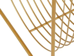 Tijdschrifthouder Met Draadstructuur - L36 X D23 X H33 Cm - Goudkleurig - Poliara
