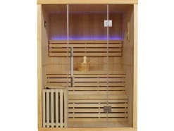 Traditionele Finse Sauna Sigtuna - 2 Tot 3 Plaatsen - L150 X L120 X H200 Cm - Met Led Verlichting