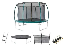Trampoline Met Binnenbeschermingsnet, Ladder, Hoes En Verankeringsset - D.366 Cm - Wallaby