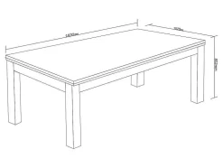 Transformeerbare Tafel Biljart & Pingpong - Licht Naturelkleurig - L182 X B102 X H80 Cm - Henk
