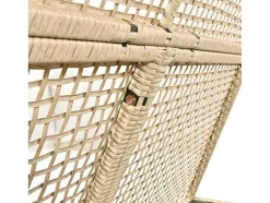 Tuinbed - Rotan Tent Voor 2 Personen - Met Gordijn En Kussens - Beige