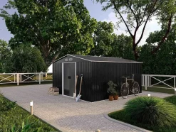 Tuinhuis Van Grijs Gegalvaniseerd Staal Manso - 12,5M