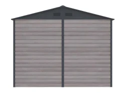 Tuinhuisje Van Gegalvaniseerd Staal Met Houteffect Adelmo - Grijs - 5,40 M
