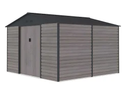 Tuinhuisje Van Gegalvaniseerd Staal Met Houteffect Adelmo - Grijs - 10,98 M