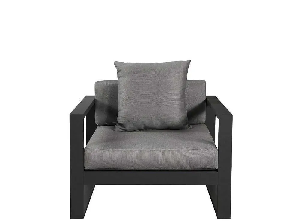 Tuinsalon Molokai In Aluminiun: Driezitsbank, 2 Fauteuils, Salontafel
