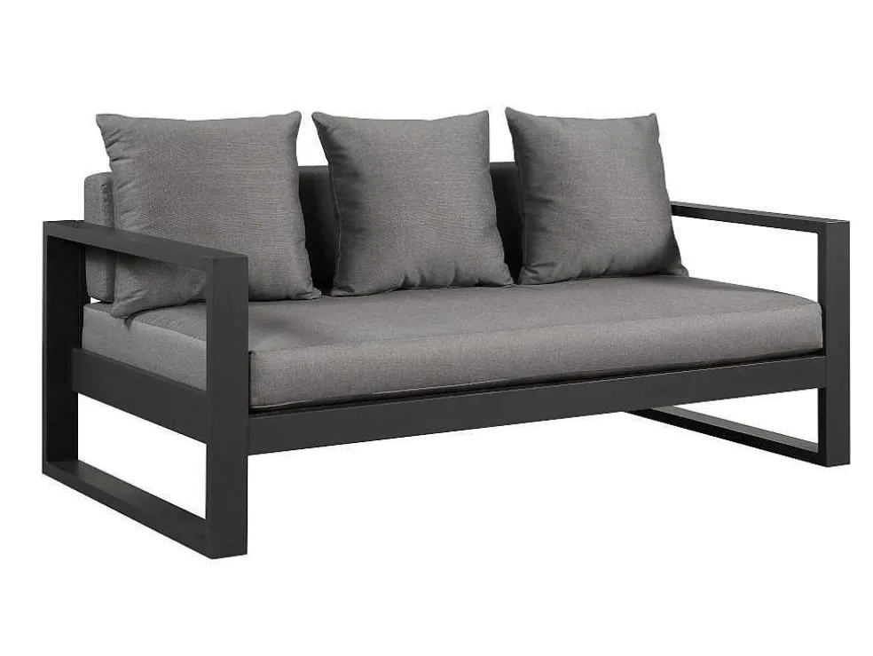 Tuinsalon Molokai In Aluminiun: Driezitsbank, 2 Fauteuils, Salontafel