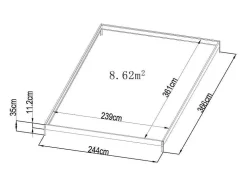 Tuinserre Corolle Ii 9 M Van Polycarbonaat - Antraciet