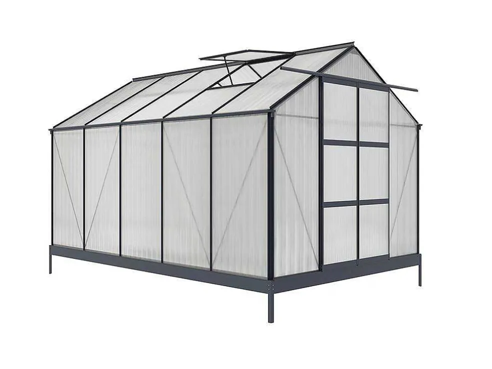 Tuinserre Corolle Ii 9 M Van Polycarbonaat - Antraciet