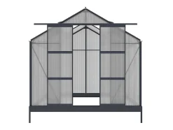 Tuinserre Van Polycarbonaat Anissa Met Basis - 5,9 M - Antraciet