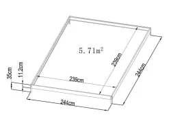 Tuinserre Van Polycarbonaat Anissa Met Basis - 5,9 M - Groen