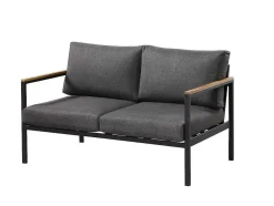 Tuinset Van Aluminium: Een Tweezitsbank, Twee Fauteuils En Een Salontafel Van Vairao Van Mylia