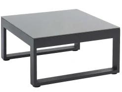 Tuinzithoek Van Aluminium: Salontafel En Hoekbank Met Afneembare Hoek 6 Personen - Antraciet - Palaos Ii